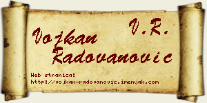 Vojkan Radovanović vizit kartica
